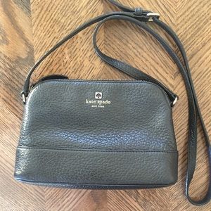 Kate Spade Soft Black Leather Cross Body Bag